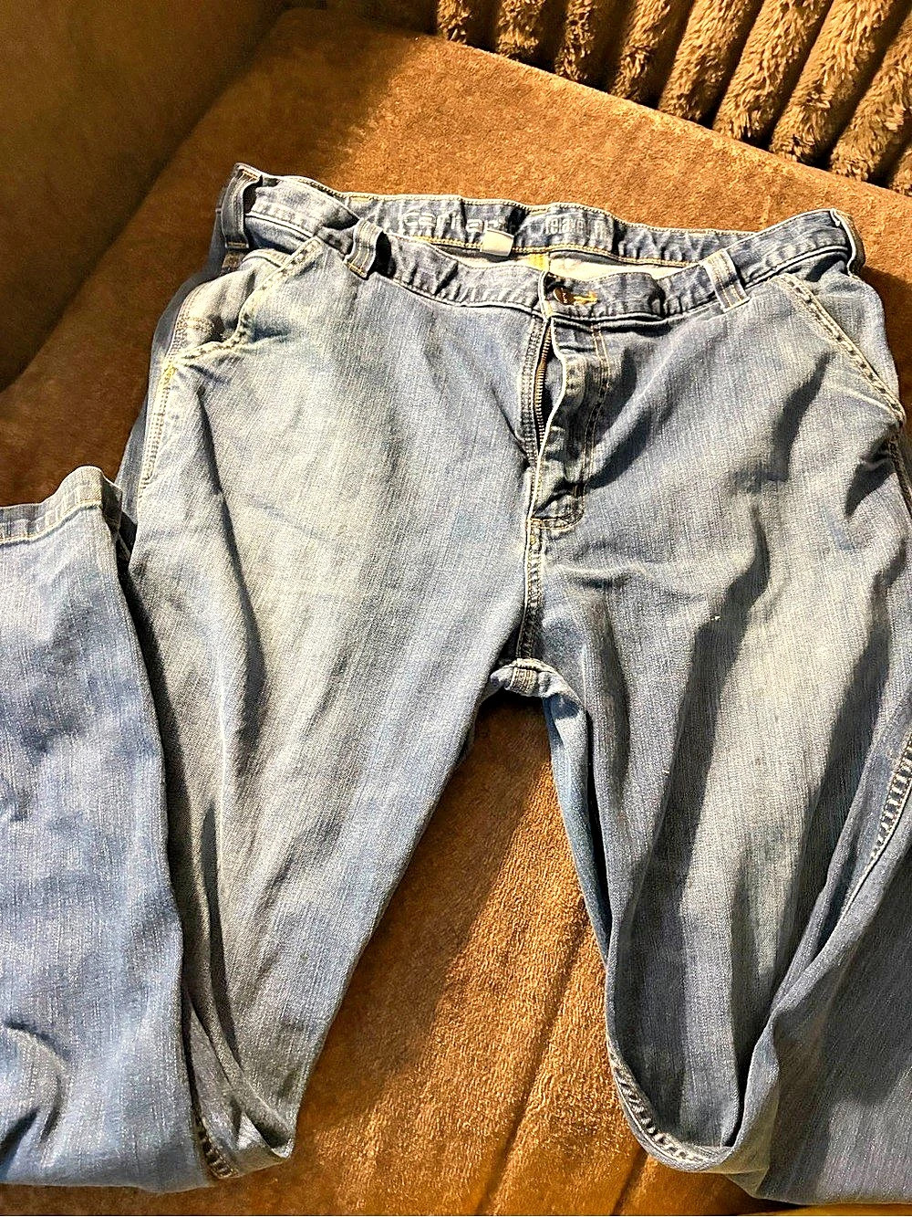 Carhartt Relaxed Fit Denim Work Pant / Utility Jeans Blue Waist 40